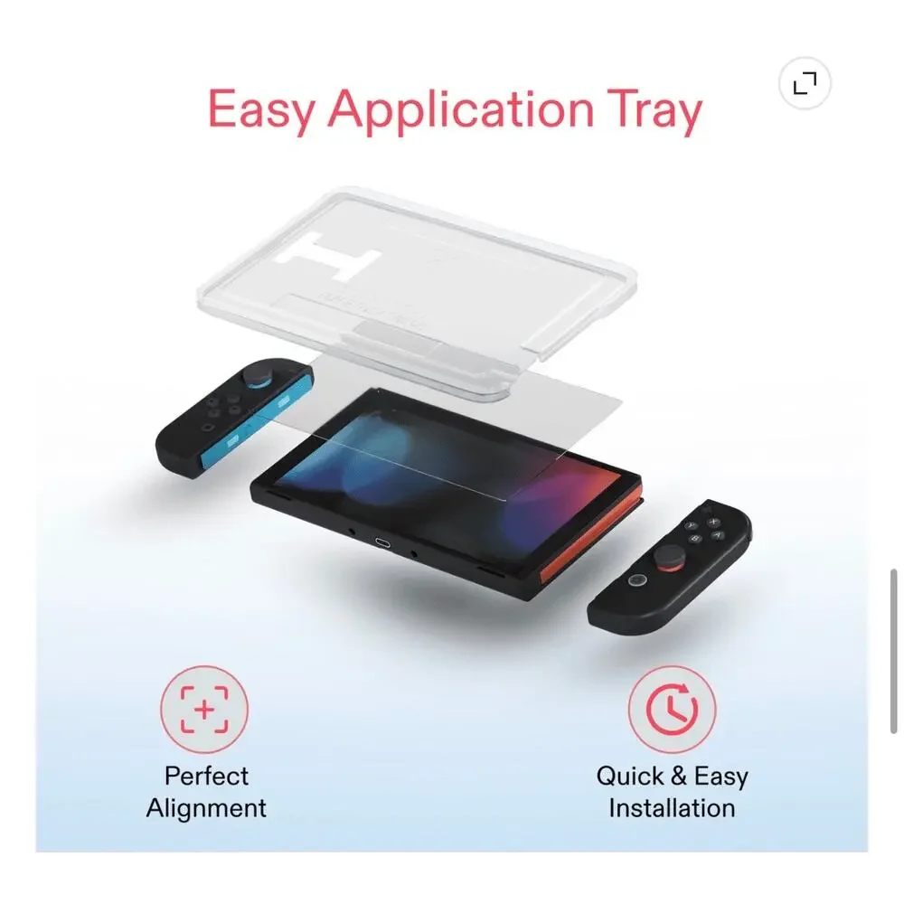 NIB onn Corning Glass Screen Protector Nintendo Switch 2 9H w/Application Tray
